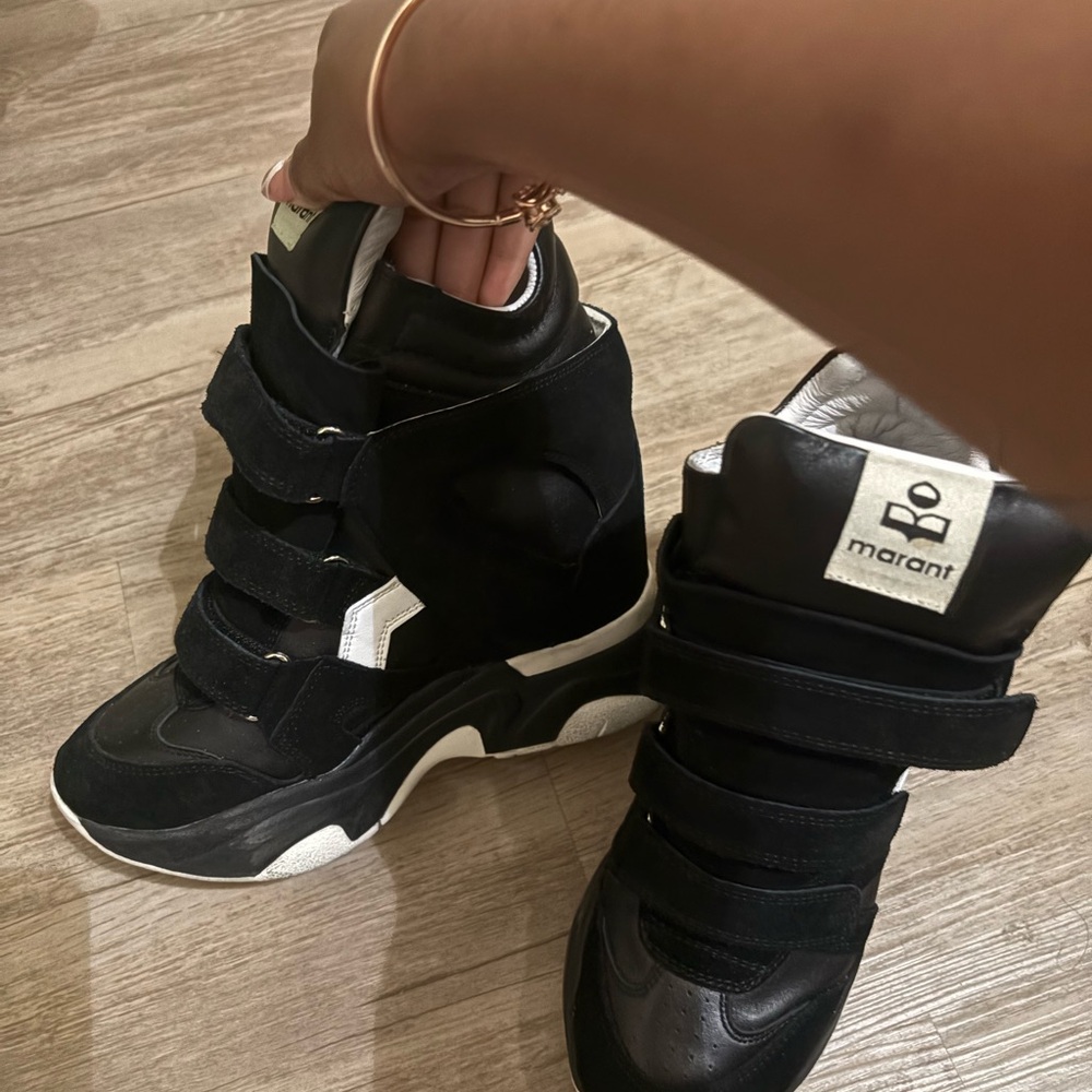 Isabel Marant Black and White Heeled Boots - Picture 4 of 5